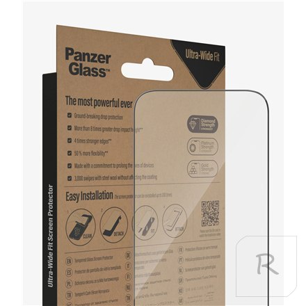 PanzerGlass | Screen protector - glass | Apple iPhone 14 Pro | Glass | Black | Transparent