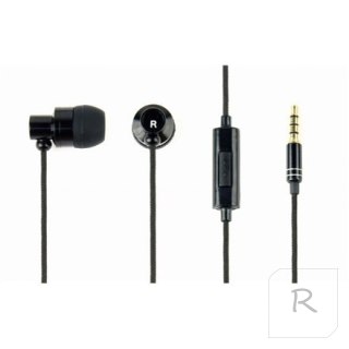 Gembird | Metal earphones with microphone ""Paris"" | Built-in microphone | 3.5 mm | Black