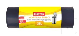 WORKI NA ODPADY HD 35L Z TAŚMĄ ŚCIĄGAJĄCĄ - SUPER MOCNE