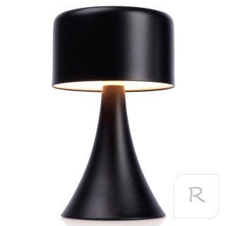 Lampka nocna LED metalowa czarna bezprzewodowa 20,5 cm