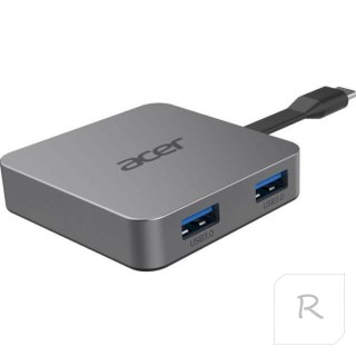 Acer | Stacja dokująca 4w1 | Stacja dokująca | Porty USB 3.0 (3.1 Gen 1) Type-C w ilości 1 | Porty USB 3.0 (3.1 Gen 1) w ilości