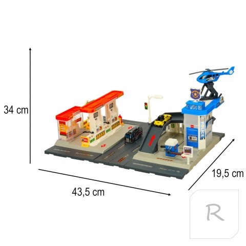 Stacja paliw parking policyjny zestaw 54 el.