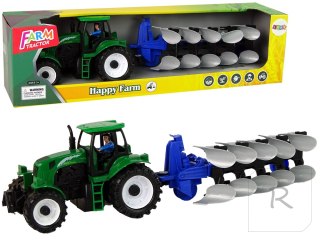 Zielony Traktor z Pługiem Farma