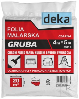 FOLIA MALARSKA GRUBA CZARNA 4*5M 450G