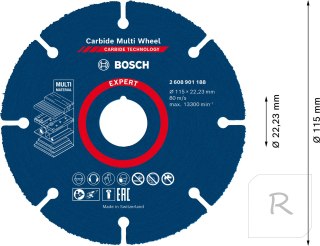 TARCZA UNIWERSALNA EXPERT CARBIDE MULTI WHEEL CMW 115*22MM