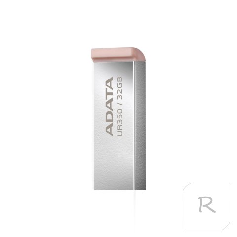 ADATA | Pamięć USB | UR350 | 32 GB | USB 3.2 Gen1 | Brązowy