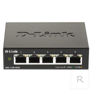 D-Link | Smart Managed Switch | DGS-1100-05V2/E | Managed L2 | Rackmountable | 10/100 Mbps (RJ-45) ports quantity | 1 Gbps (RJ-4