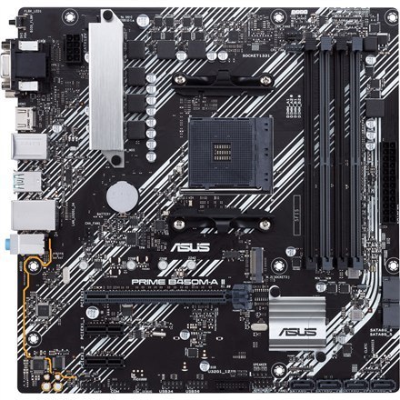 Asus | PRIME B450M-A II | Memory slots 4 | Number of SATA connectors 6 x SATA III | Chipset AMD B | Micro ATX | Processor family