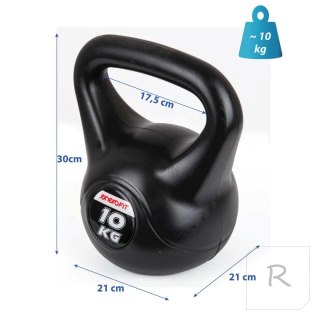 Hantla Kettlebell Odważnik Crossfit Fitness Kompozytowy Solidny ENERO 10 kg