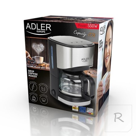 Adler | Ekspres do kawy | AD 4407 | Drip | 550 W | Czarny