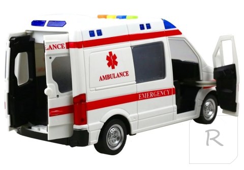 Auto Karetka Pogotowia Ambulans Efekty Gra Świeci