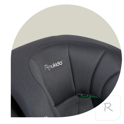 Fotelik samochodowy Nukido Louis Soft szary15-36 kg ISOFIX