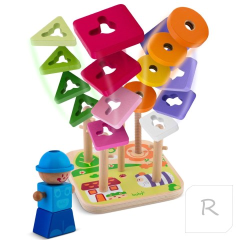 Drewniana zabawka sorter - układanka RK-866 Ricokids