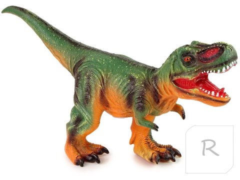 Duża Figurka Dinozaur Tyranozaur Rex Zielono- Pomarańczowy Dźwięk 60 cm Długości