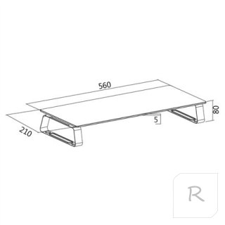 Logilink BP0027 Tabletop monitor riser, glass Logilink