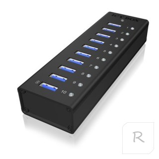 Raidsonic | 10-portowy koncentrator USB 3.0 | Icy Box IB-AC6110