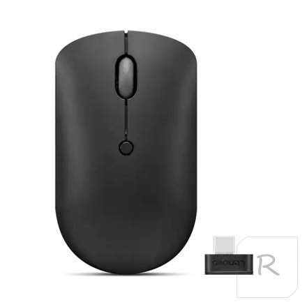 Lenovo | Wireless Compact Mouse | 400 | Red optical sensor | Wireless | 2.4G Wireless via USB-C receiver | Black | 1 year(s)