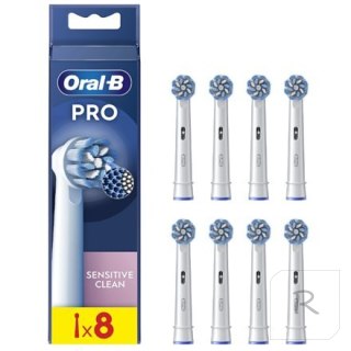 Oral-B | Wymienne główki szczoteczki do zębów | EB60X-8 Sensitive Clean Pro | Główki | Dla dorosłych | Liczba główek szczoteczki