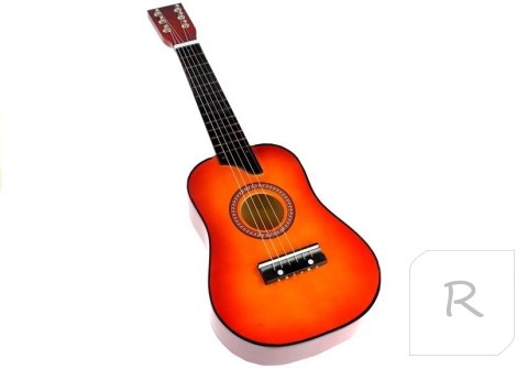 Gitara Drewniana Klasyczna z Kostką Czerwona 60 cm