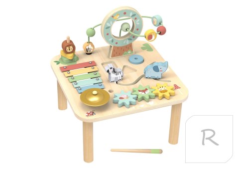 TOOKY TOY Drewniany Stolik Aktywności Cymbałki Montessori