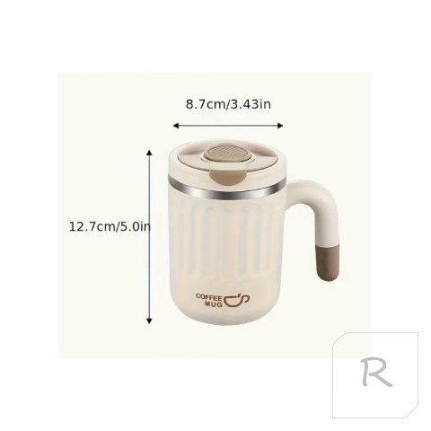 DUŻY POJEMNY KUBEK TERMICZNY ze słomką 480 ml TERMOS zamykany COFFE CUP17R