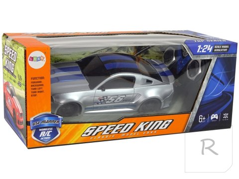 Sportowe Szybkie Auto Zdalnie Sterowane R/C Srebrne 1:24 Speed King