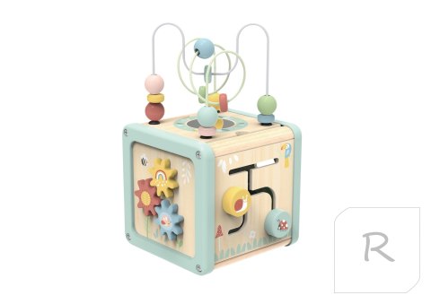 TOOKY TOY Drewniana Kostka Aktywności Sorter Labirynt