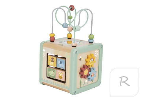 TOOKY TOY Drewniana Kostka Aktywności Sorter Labirynt