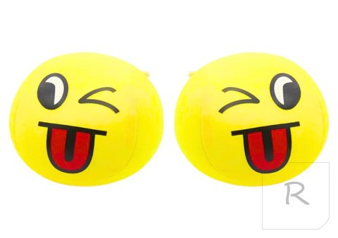 Miękka Piłeczka Piłka Buźka Emoji Żółta 9cm