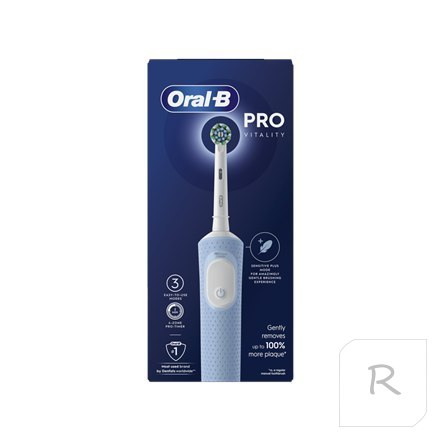 Szczoteczka elektryczna do zębów Oral-B | Vitality Pro, Wskaźnik naładowania, 3 tryby czyszczenia, Błękitna