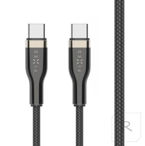 Fixed | Braided Cable USB-C/USB-C, 2m, 100W | FIXDB-CC2-BK