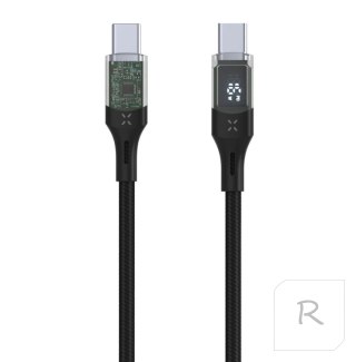 Fixed | Cable USB-C/USB-C with display, PD support, 1.2m, USB 2.0, 100W | FIXDD-CC12-BK