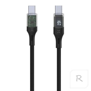 Fixed | Cable USB-C/USB-C with display, PD support, 2m, USB 2.0, 100W | FIXDD-CC2-BK