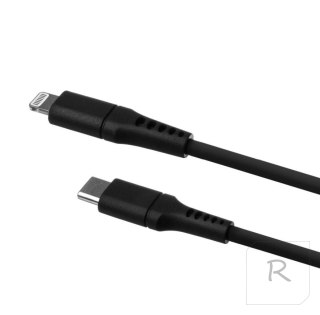 Fixed | Liquid Silicone Cable USB-C/Lightning, 1.2m | FIXDLS-CL12-BK