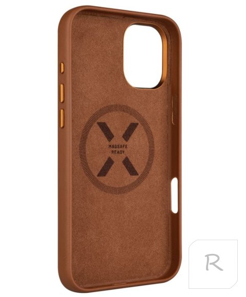 Fixed MagLeather | Back cover | Apple | iPhone 16 Plus | Leather | Brown