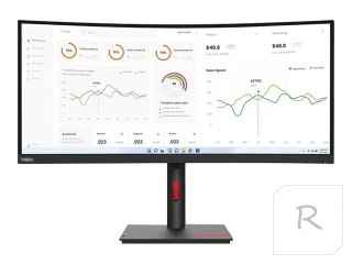 Lenovo | ThinkVision | T34w-30 | 34 " | VA | 21:9 | 60 Hz | 4 ms | Nie | 3440 x 1440 | 350 cd/m² | Porty HDMI w ilości 1 | Czarn