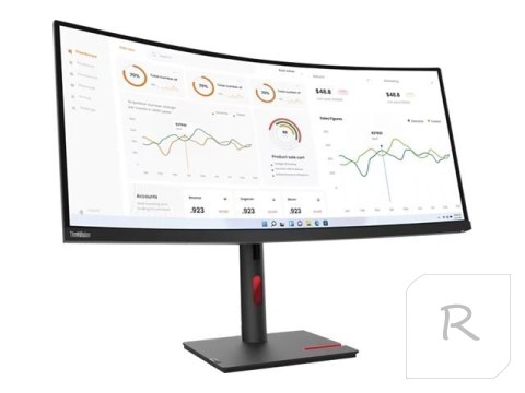 Lenovo | ThinkVision | T34w-30 | 34 " | VA | 21:9 | 60 Hz | 4 ms | Nie | 3440 x 1440 | 350 cd/m² | Porty HDMI w ilości 1 | Czarn