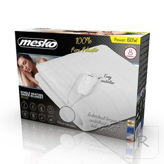 Mesko Electirc heating under-blanket MS 7419 Number of heating levels 4 Number of persons 1 Washable Remote control Polyester 60