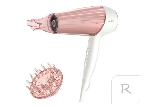 Philips | Hair Dryer | HP8281/00 | 2300 W | Number of temperature settings 6 | Ionic function | Diffuser nozzle | Pearl White/Pi