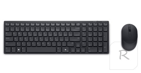 Dell | Silent Keyboard and Mouse | KM555 | Keyboard and Mouse Set | Wireless | US International (QWERTY) | Black | 2.4 GHz, Blue