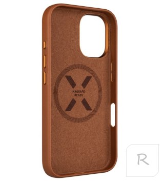 Fixed MagLeather | Back cover | Apple | iPhone 16 | Leather | Brown