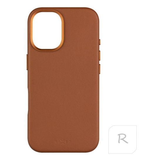 Fixed MagLeather | Back cover | Apple | iPhone 16 | Leather | Brown