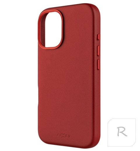 Fixed MagLeather | Back cover | Apple | iPhone 16 | Leather | Red