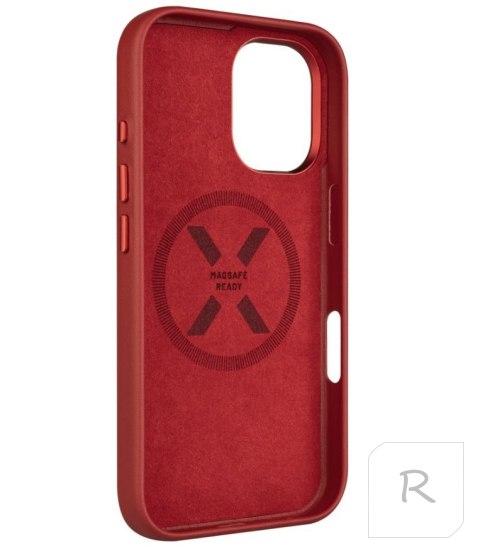 Fixed MagLeather | Back cover | Apple | iPhone 16 | Leather | Red