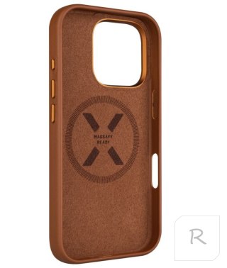 Fixed MagLeather | Back cover | Apple | iPhone 16 Pro | Leather | Brown