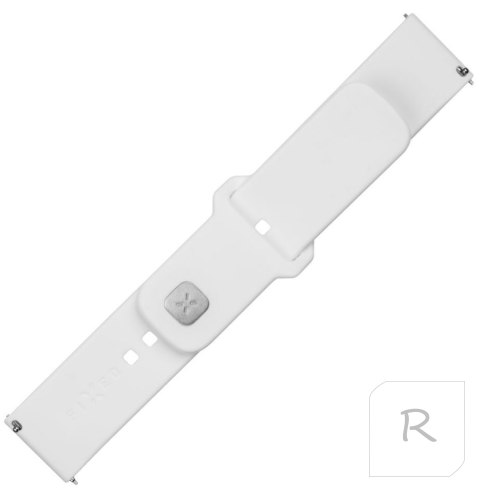 Fixed | Sporty Strap Set with Quick Release 20mm for Smartwatch | 160-235 mm | White | Silicone