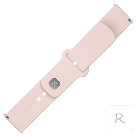 Fixed | Sporty Strap Set with Quick Release 22mm for Smartwatch | 160-235 mm | Pink | Silicone