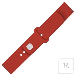 Fixed | Sporty Strap Set with Quick Release 22mm for Smartwatch | 160-235 mm | Red | Silicone