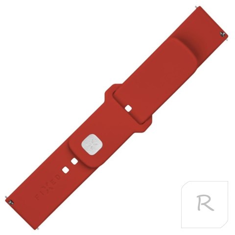 Fixed | Sporty Strap Set with Quick Release 22mm for Smartwatch | 160-235 mm | Red | Silicone