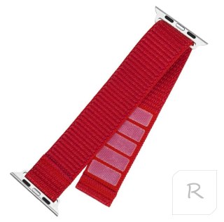 Fixed | Sporty Strap for Apple Watch 42/44/45mm | 160-210 mm | Red | Nylon